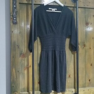 MAX STUDIO GRAY SWEATER DRESS SIZE SMALL NEUTRAL  KNIT MINIMALIST CAREER